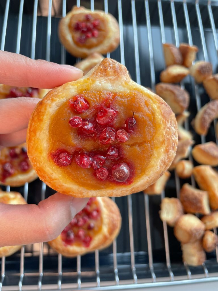 Pumpkin cranberry danish pastry